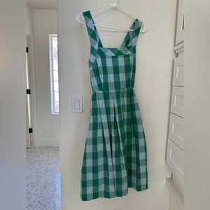 J Crew gingham cross back dress
